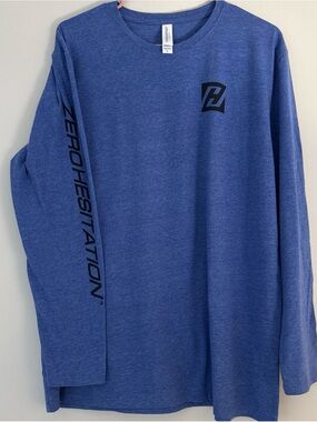 Men's Long Sleeve Crewneck Shirt - Blue